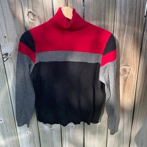 Valerie Separates Cashmere Red Stripes Sweater Sz L